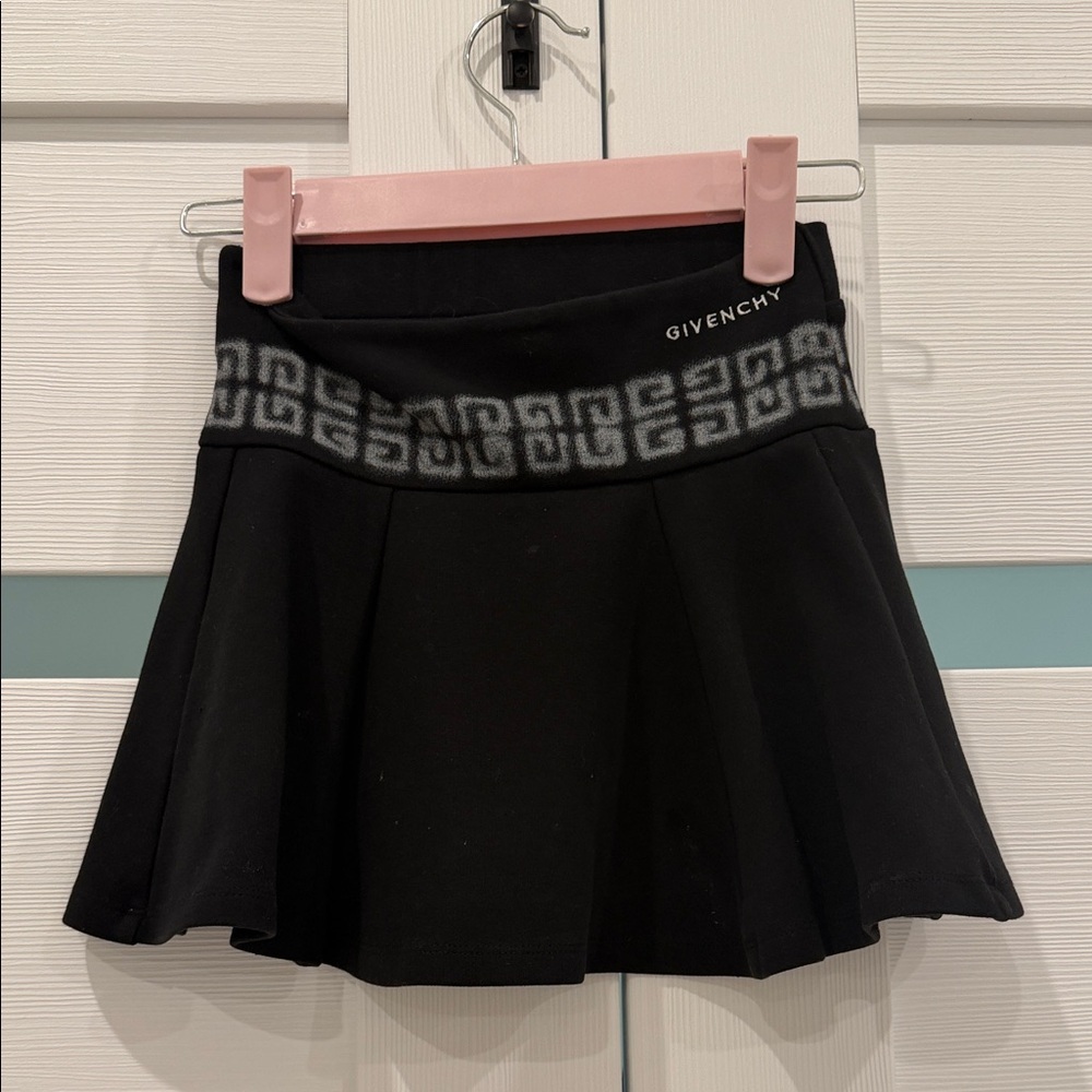 Givenchy Black Mini Skirt with Logo Band